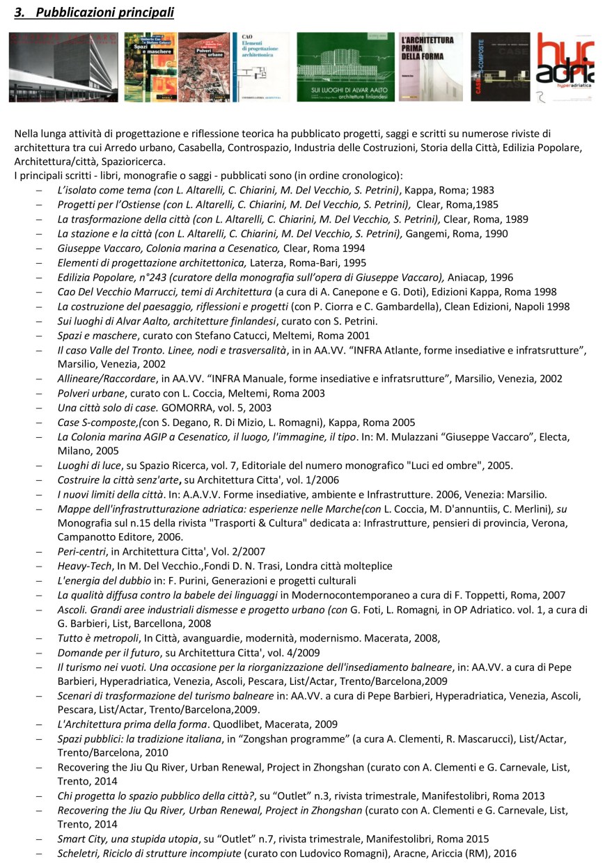 Prof. Arch. Umberto Cao - curriculum